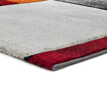 Alfombras 100% Polipropileno HEAT-SET FRISÈ Alfombra geométrica mies gris 160x230